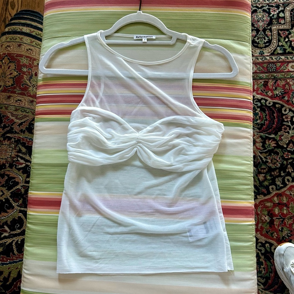 Reformation | Rose Knit Top | White